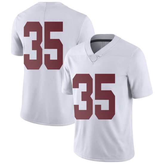 Alabama Crimson Tide Men's Shane Lee #35 No Name White NCAA Nike Authentic Stitched College Football Jersey ZO16Z81FX